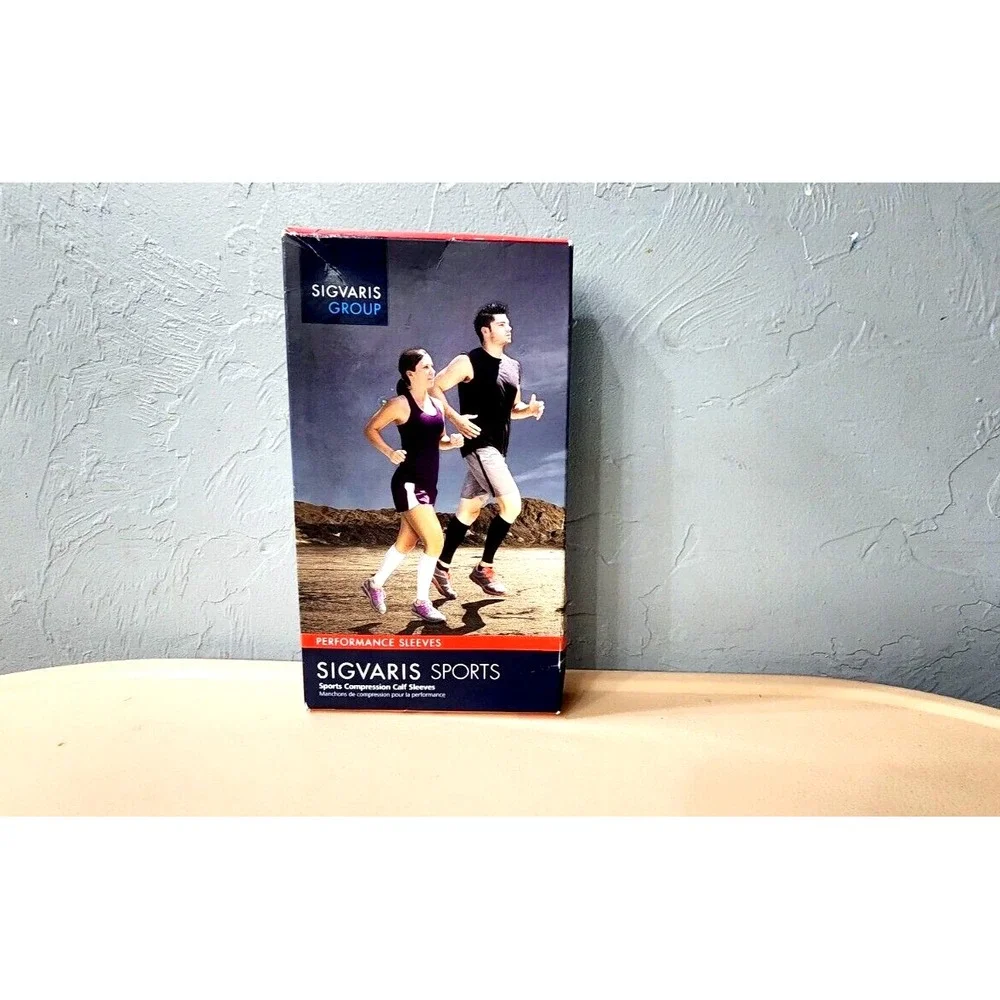 Sigvaris sports‎ compression calf sleeves 20-30mmHg 412VX00 White X